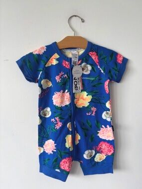 Bonds Blue Floral Kids One Piece
